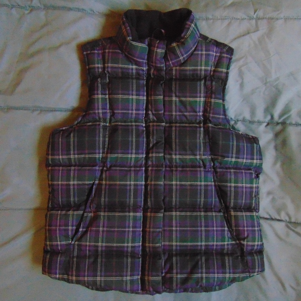 Eddie Bauer | Down Plaid Petite Vest